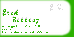 erik wellesz business card